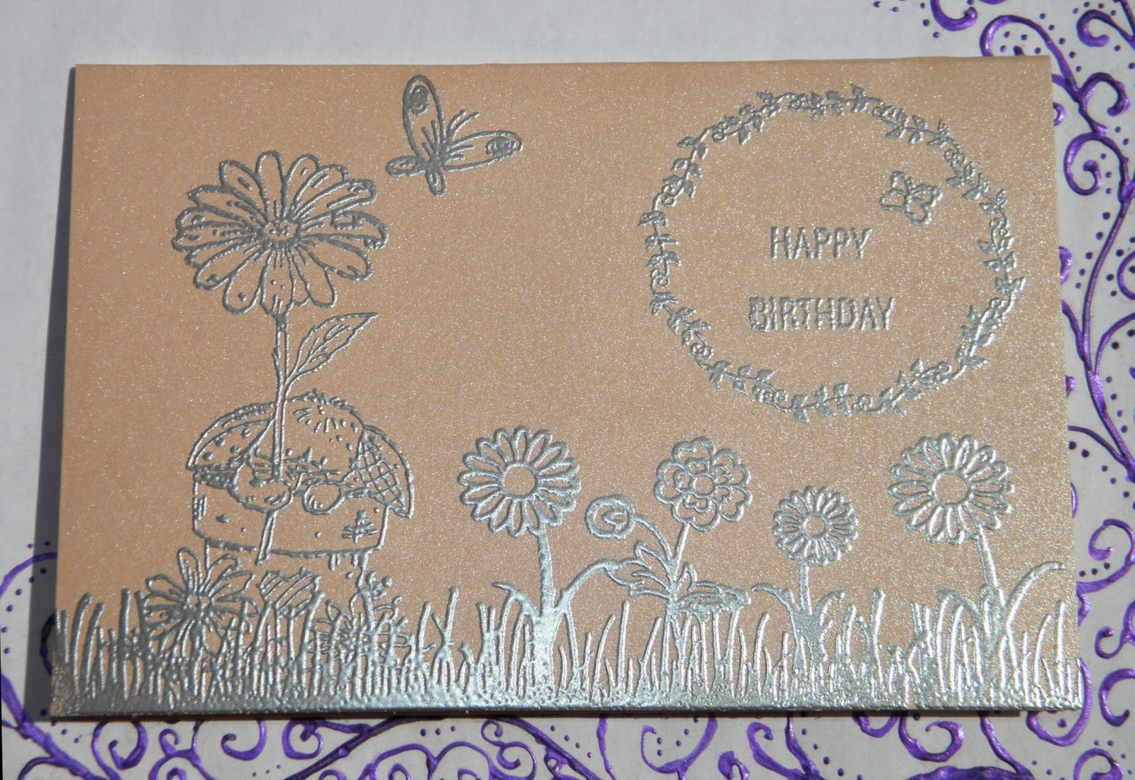 Quilling Lady Embossing powder cards