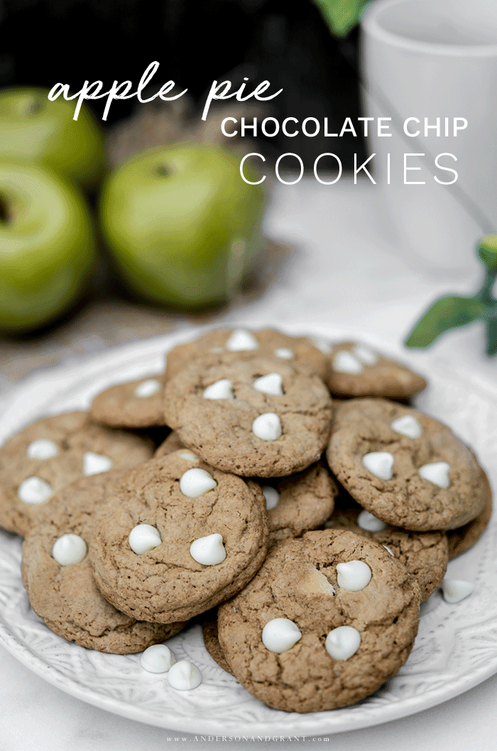 You must try this new recipe for Apple Pie Chocolate Chip Cookies filled with all the flavors of fall. Apple Pie Chocolate Chip Cookies Recipe