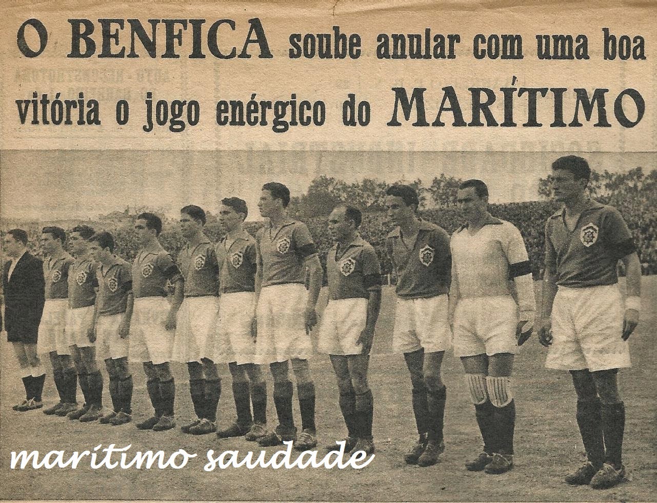 MARITIMO SAUDADE 2 MARÍTIMO NA TAÇA DE PORTUGAL 1950/1951