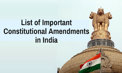 List of Amendments in Indian Constitution