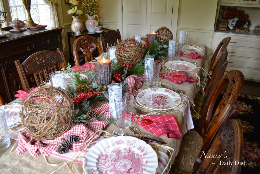 Nancy's Daily Dish: My Country Christmas Tablescape in a 6 page ...