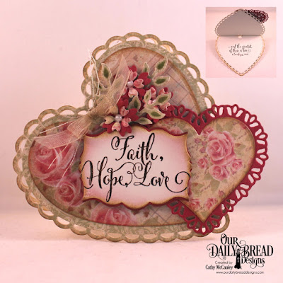 Our Daily Bread Designs Stamp Set: Let Love Grow, Paper Collection: Blushing Rose, Custom Dies: Tulip Heart, Layering Hearts, Bitty Blossoms, Branches and Leaves, Ornate Hearts, Mini Labels
