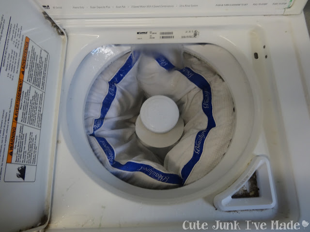 Spring Cleaning:  The Bedrooms - Pillows in washer