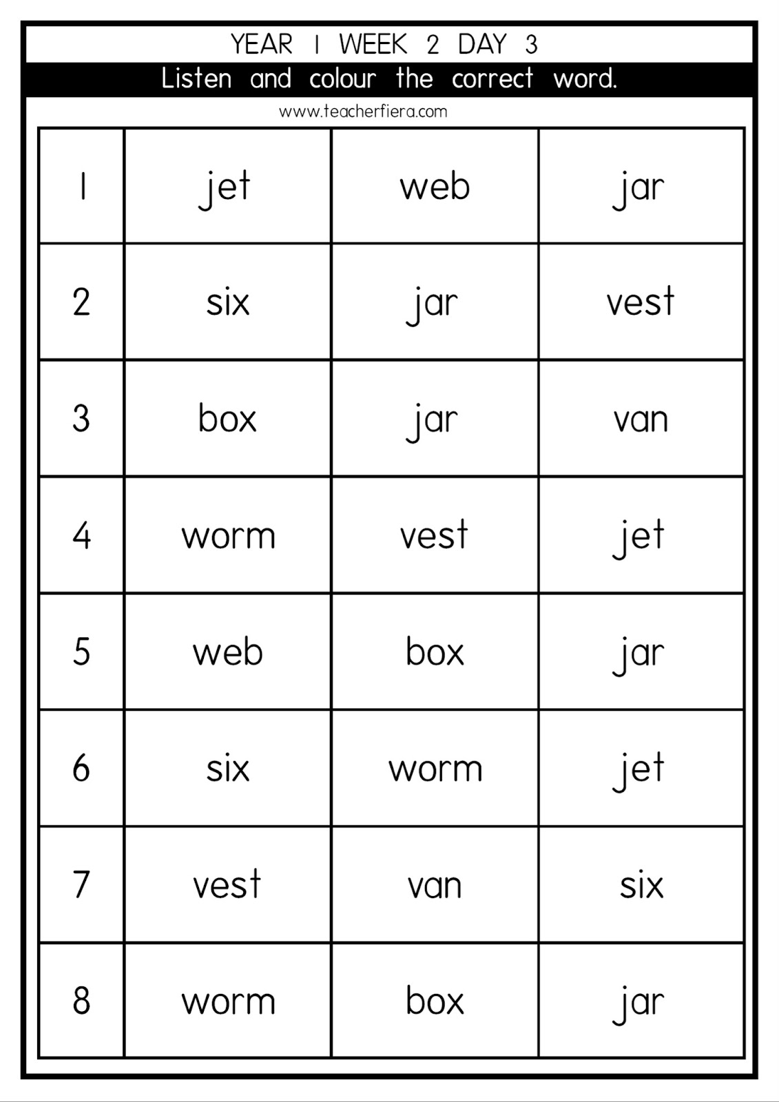 Year 2 phonics worksheets free image