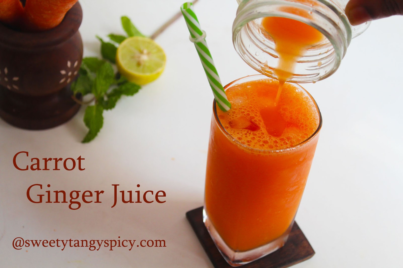 Healthy and Refreshing Carrot Ginger Juice