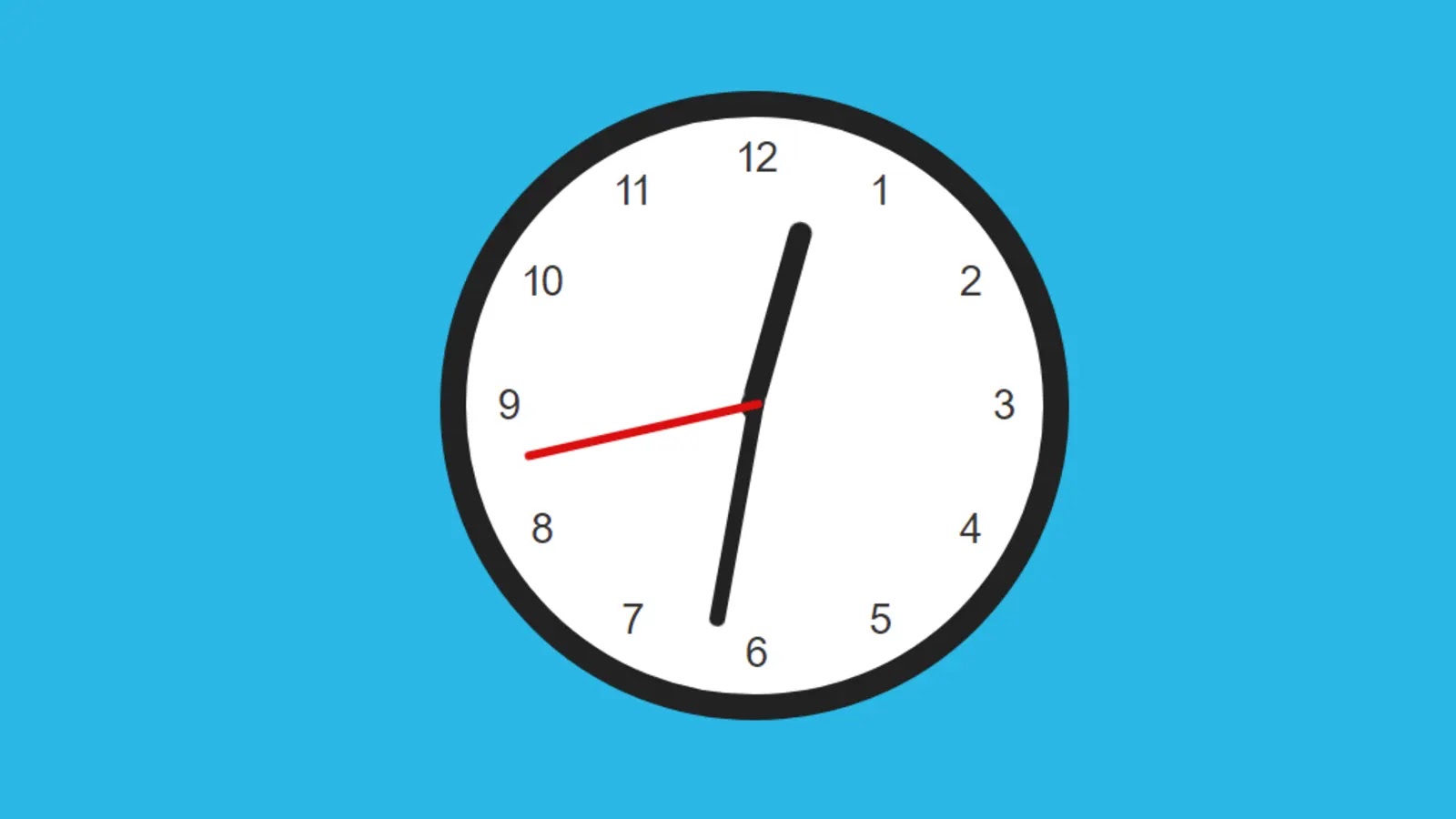 Determine the rotation of the hands-on the clock Determine the rotation of the hands-on the clock