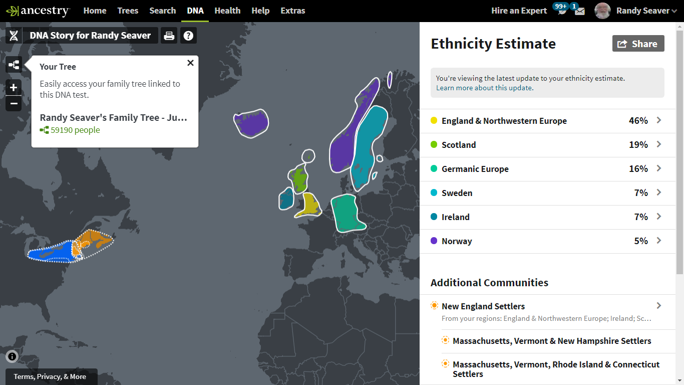 GeneaMusings I Received My New AncestryDNA Ethnicity Estimate