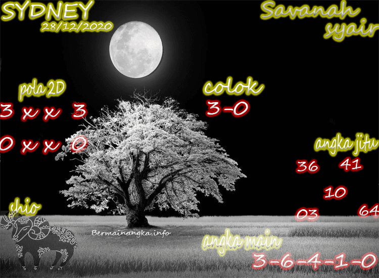 Kode Syair Sydney Hari Ini Senin 28122020 Prediksi