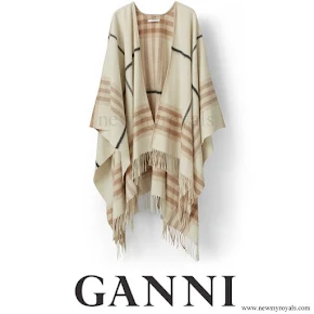 Crown Princess Mary wore GANNI Woollen Accessories Poncho