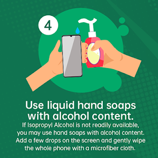 Use liquid hand soaps with alcohol content