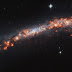 Спирална галактика. Поглед към ръба