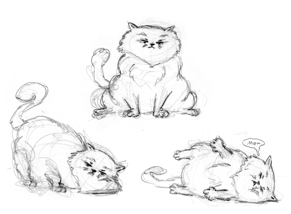 Как нарисовать кота скетч