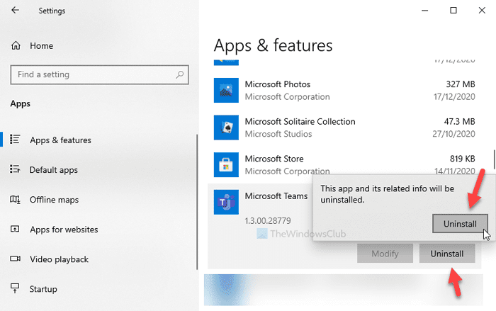 Windows 10 및 Android에서 Microsoft Teams를 완전히 제거하는 방법