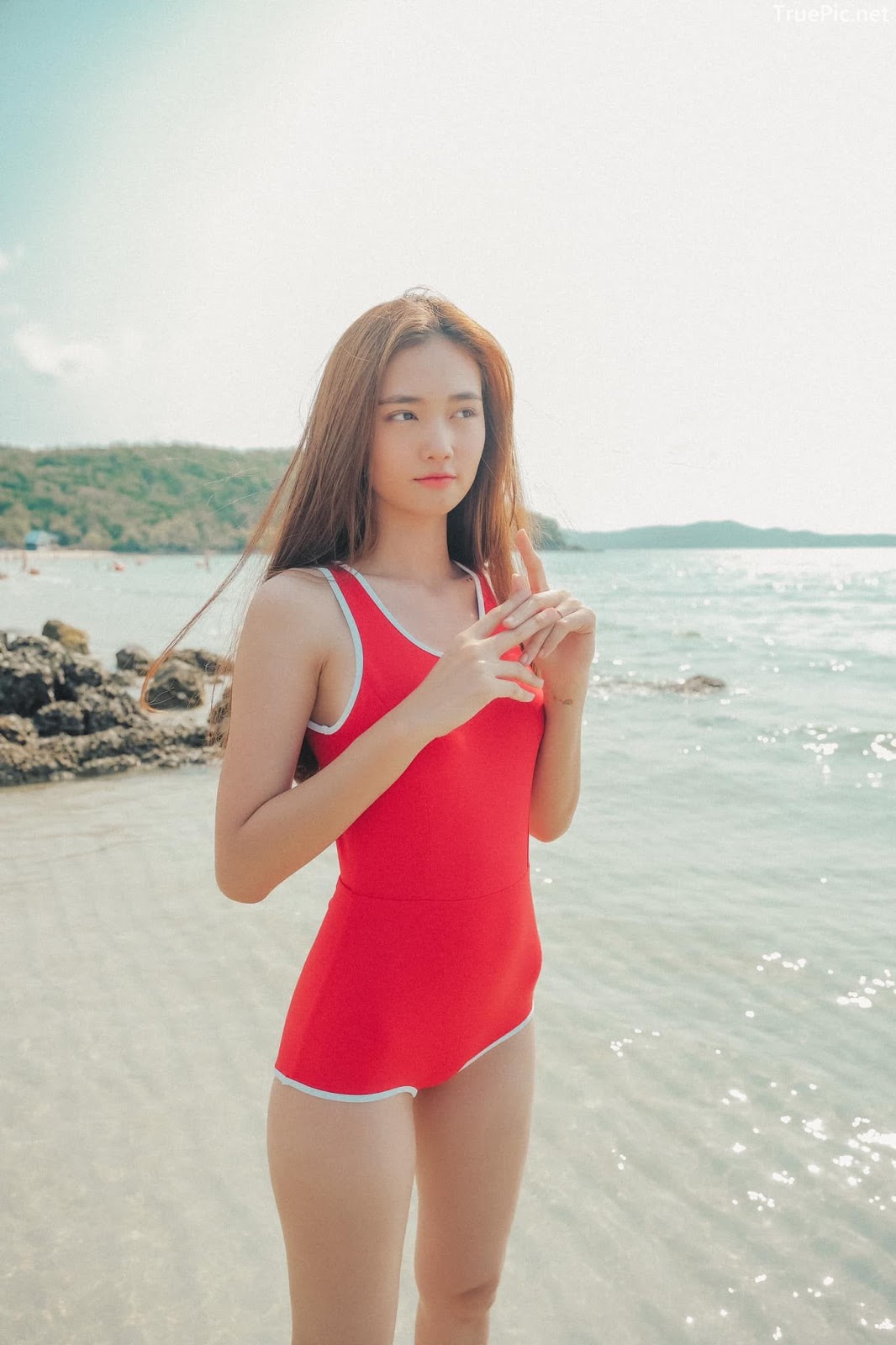 Miss Teen Thailand - Kanyarat Ruangrung - The Red Monokini On The Beach - TruePic.net - Picture 31