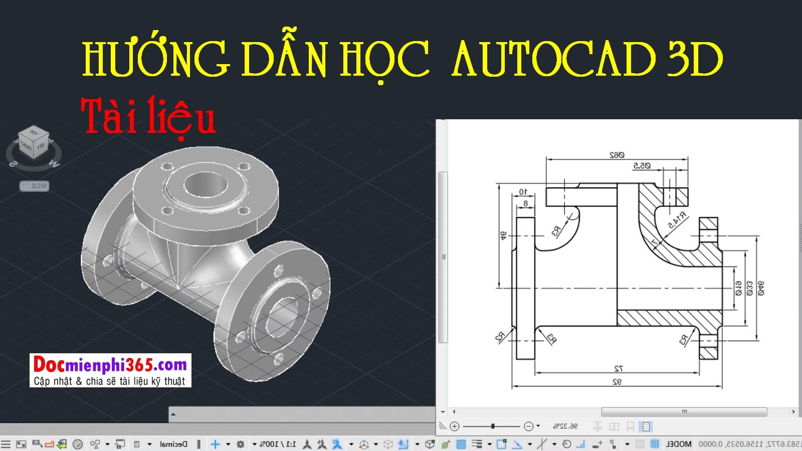 Dạy vẽ AutoCAD 3D cơ bản  bài 1 thực hành vẽ AutoCAD 3D hình khối cơ bản   YouTube