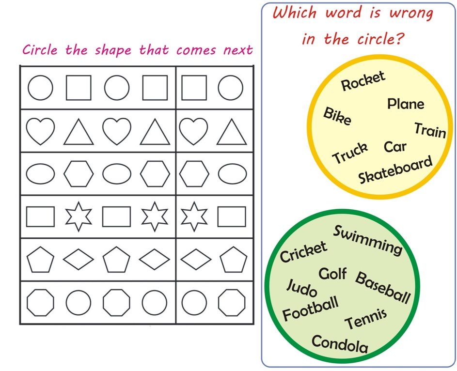 worksheets: Circle The Shape
