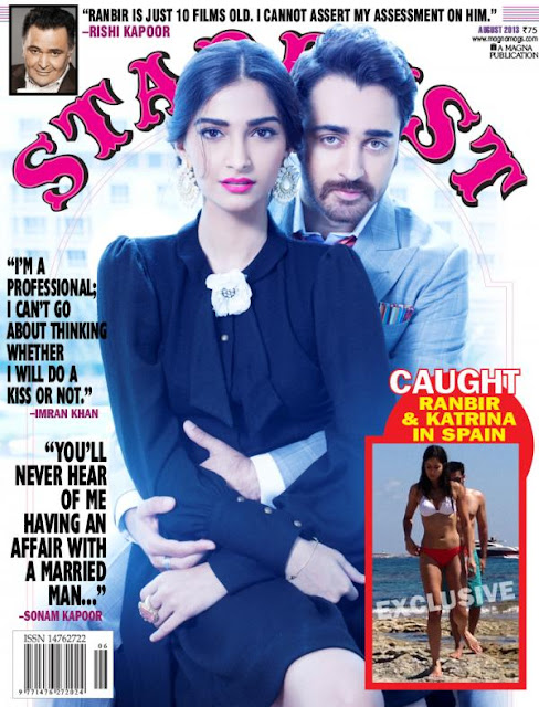 Sonam Kapoor, Imran, Ranbir Kapoor, Katrina kaif in this issue of Stardust