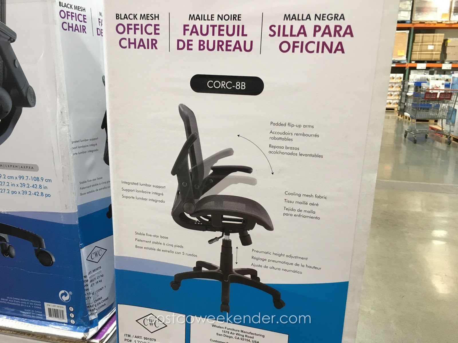Bayside Furnishings CORC-8B Metrex II Black Mesh Office Chair | Costco  Weekender