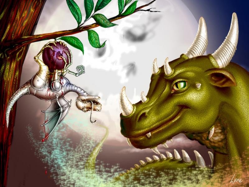 Смешной дракон рисунок