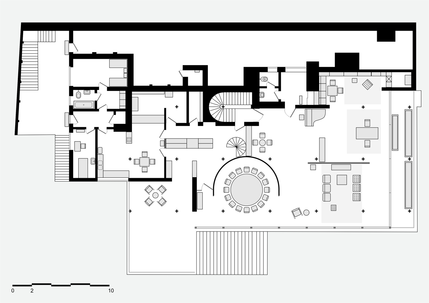 Plans, Sections, and Elevations of the Villa Tugendhat