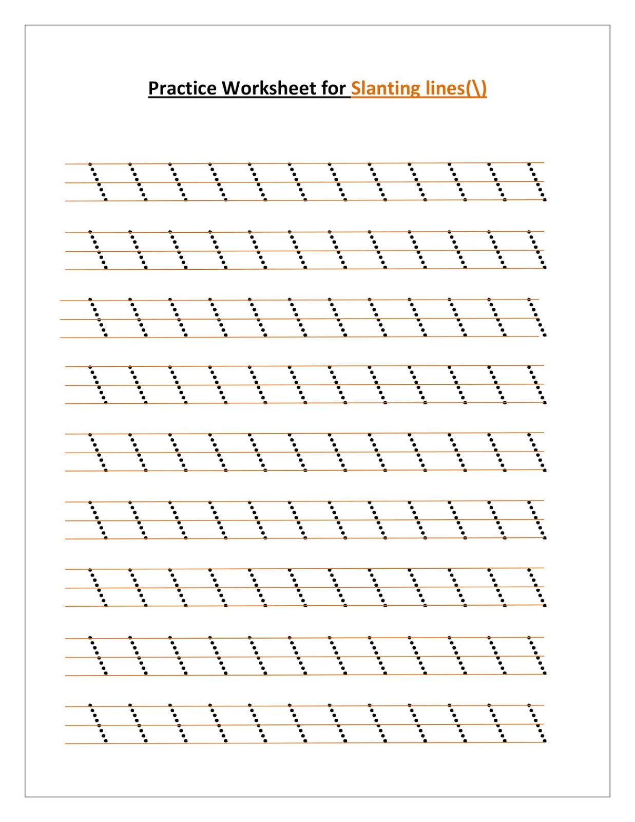 Tracing Lines Worksheets | Preschool Lines Printable Worksheets