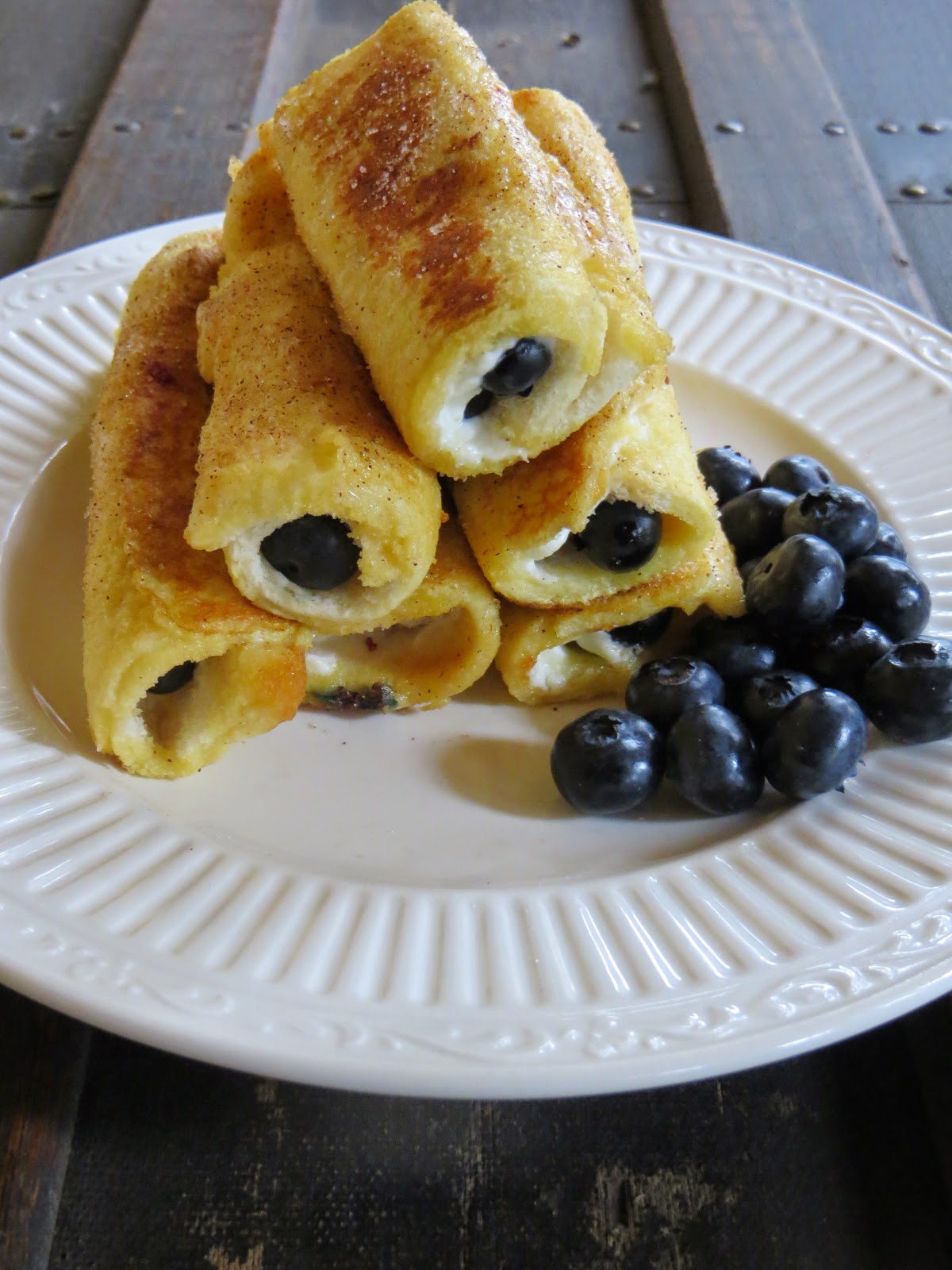 Beautifully Candid Blueberry Cream Cheese Roll Ups