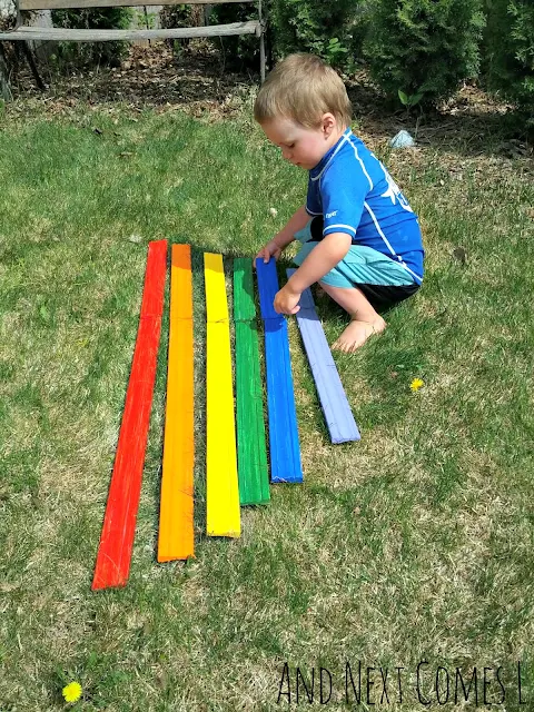 Making a giant xylophone for kids out of recycled materials