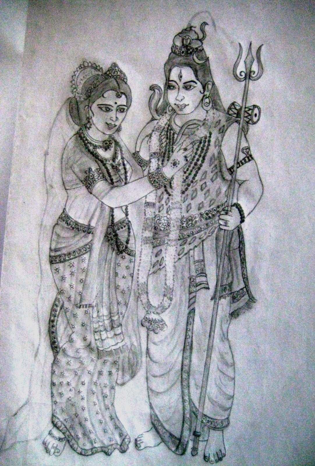 Shiva Sketch At Paintingvalley Com Explore Collection Of Shiva Sketch