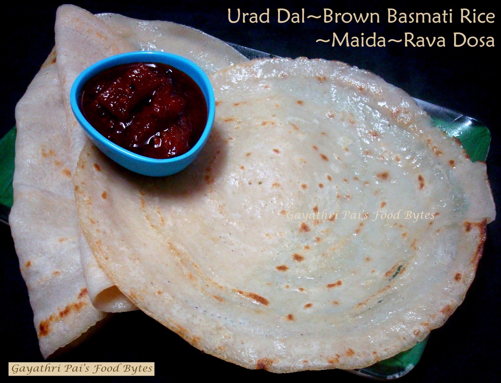 Gayathri Pai's Food Bytes Urad Dal Brown Basmati Rice Maida Rava