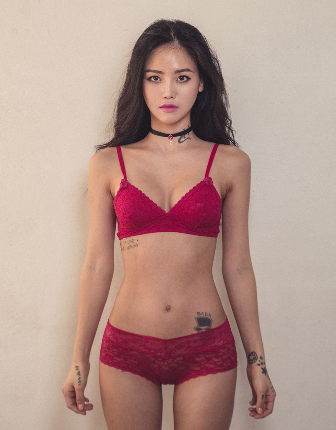 Korean Model Baek Ye Jin In Lingerie Set Photoshoot July