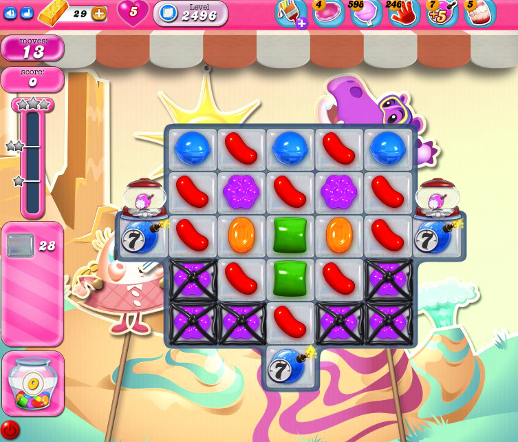 Candy Crush Saga level 2496