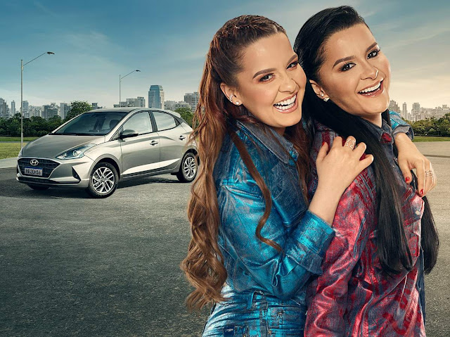 Hyundai HB20 será carro oficial da live de Maiara e Maraisa Hyundai HB20 será carro oficial da live de Maiara e Maraisa