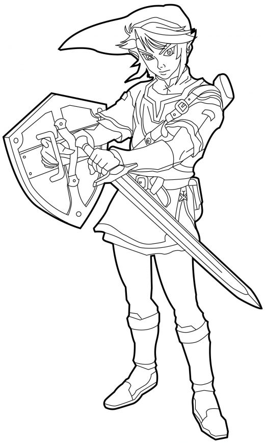 Desenhos do Zelda para Colorir