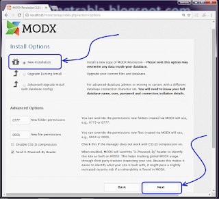 Install MODX Revolution ( Revo ) 2.5.1 on Windows 7 localhost - opensource PHP CMS / CMF tutorial 13