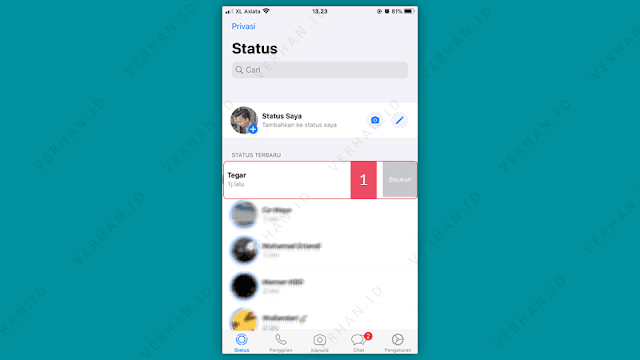 bisukan status whatsapp