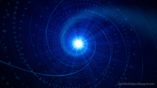 Abstract Blue Attractive Spiral Lights Background Effect Design