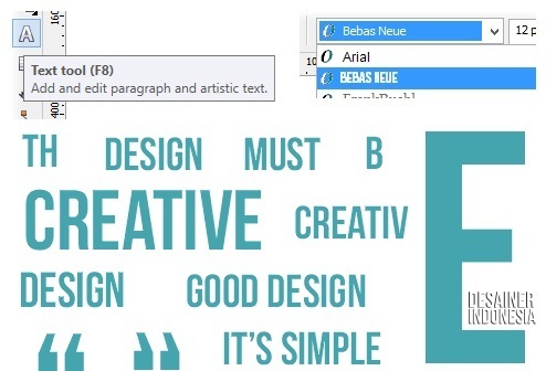 Cara Membuat Desain Teks Sederhana