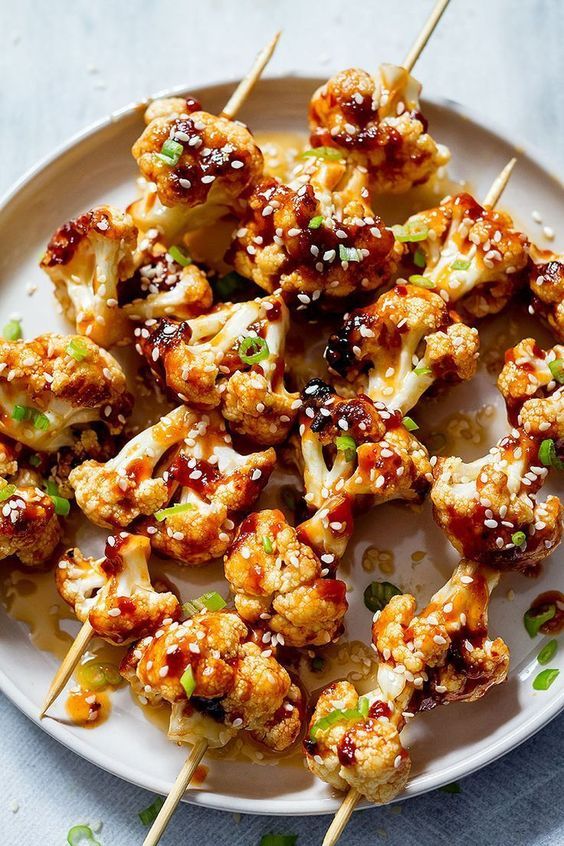 Grilled General Tso’s Cauliflower Kabobs Simply Delicious Dessert