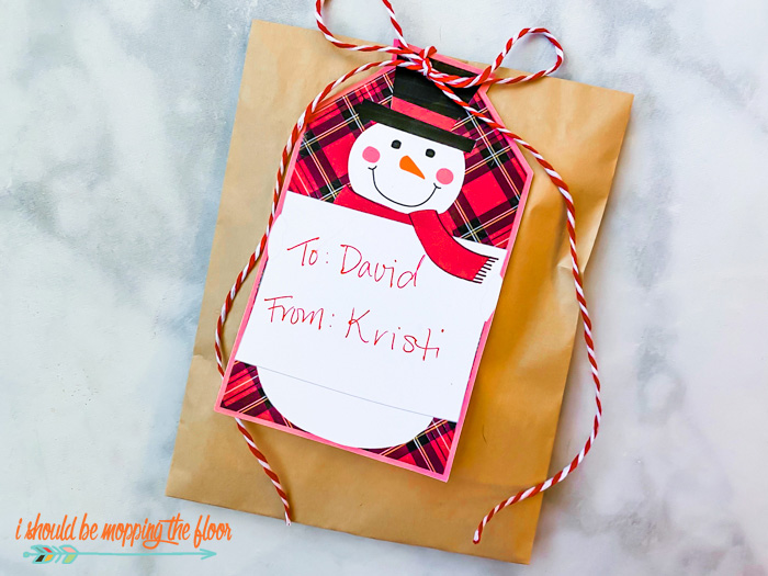 Smiling Snowman Printable Holiday Gift Tags (Instant Download)