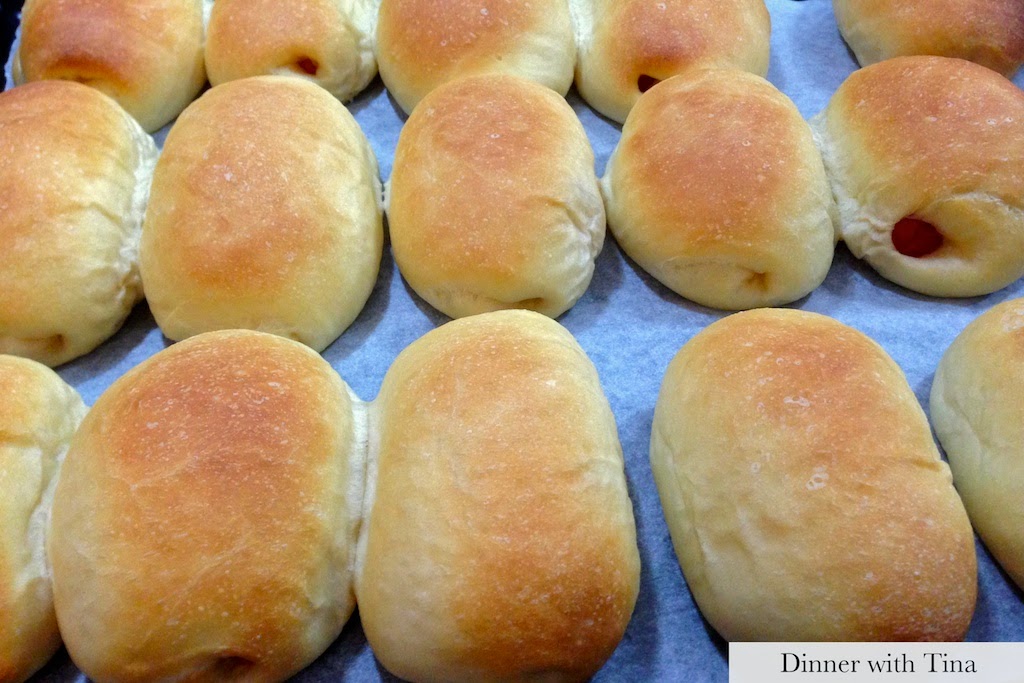 Chinese bakery styled hot dogs Dinner with Tina