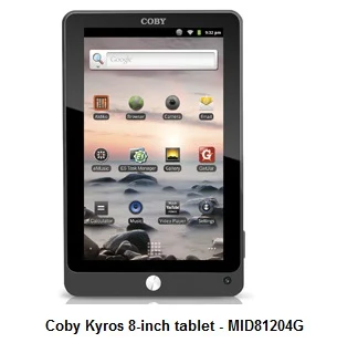 Coby Kyros tablet