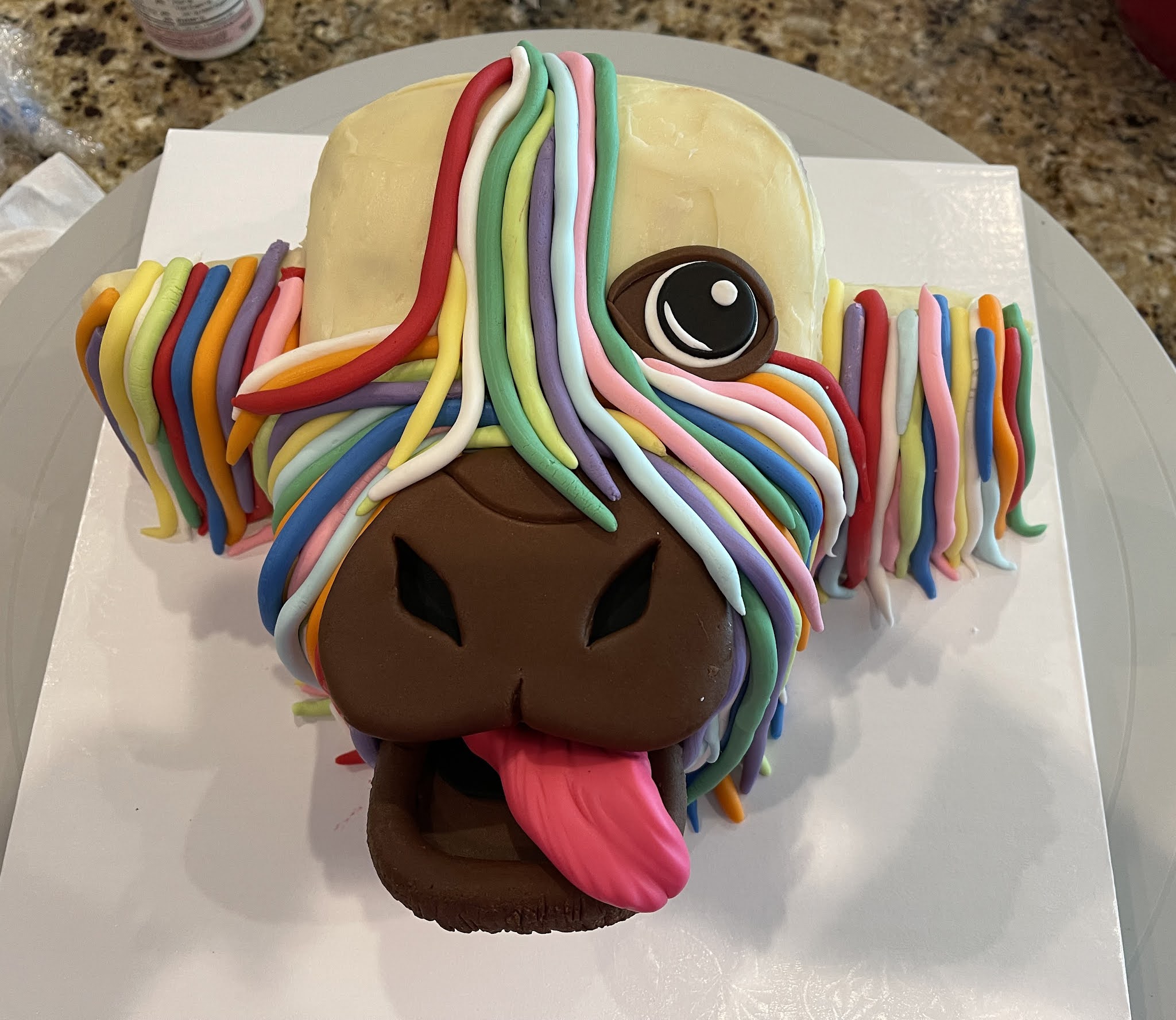 The Bake More Multicolored Highland Cow Cake