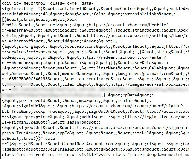 XBOX Live Profile Page Defaced