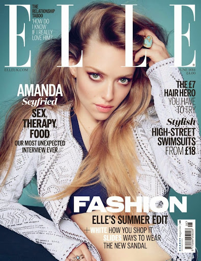 Amanda Seyfried bares cleavage in Elle UK