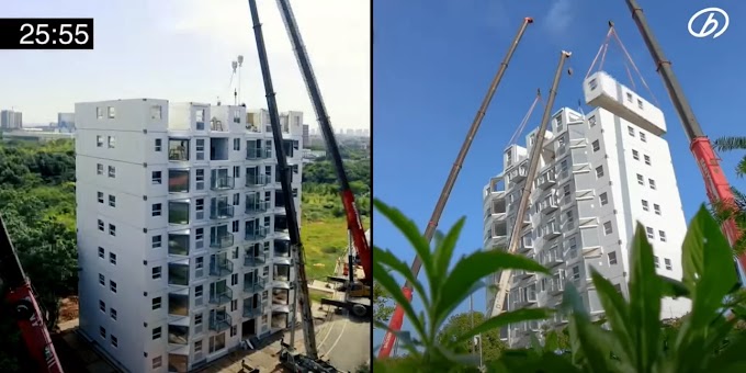 Αδιανόητο: Κινέζοι ανέγειραν 10ώροφη πολυκατοικία σε 29 ώρες, με πλήρως επιπλωμένα διαμερίσματα -Εντυπωσιακό βίντεο 