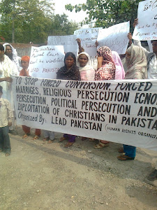 Protest on forced conversion of religion and forced marriages in Pakistan