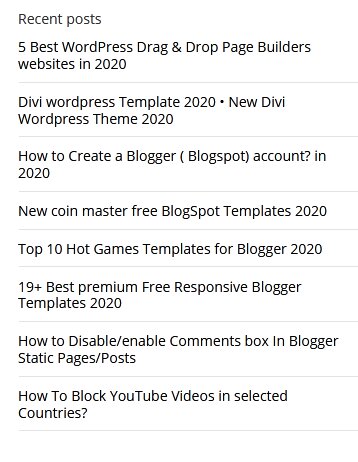 Recent Post Widgets for Blogger Simple WP Style Recent Post Widgets for Blogger with photo Thumbnails Style