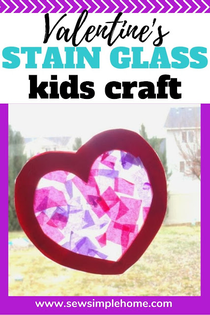 Create your own Valentine's decor with this fun valentine stain glass craft.