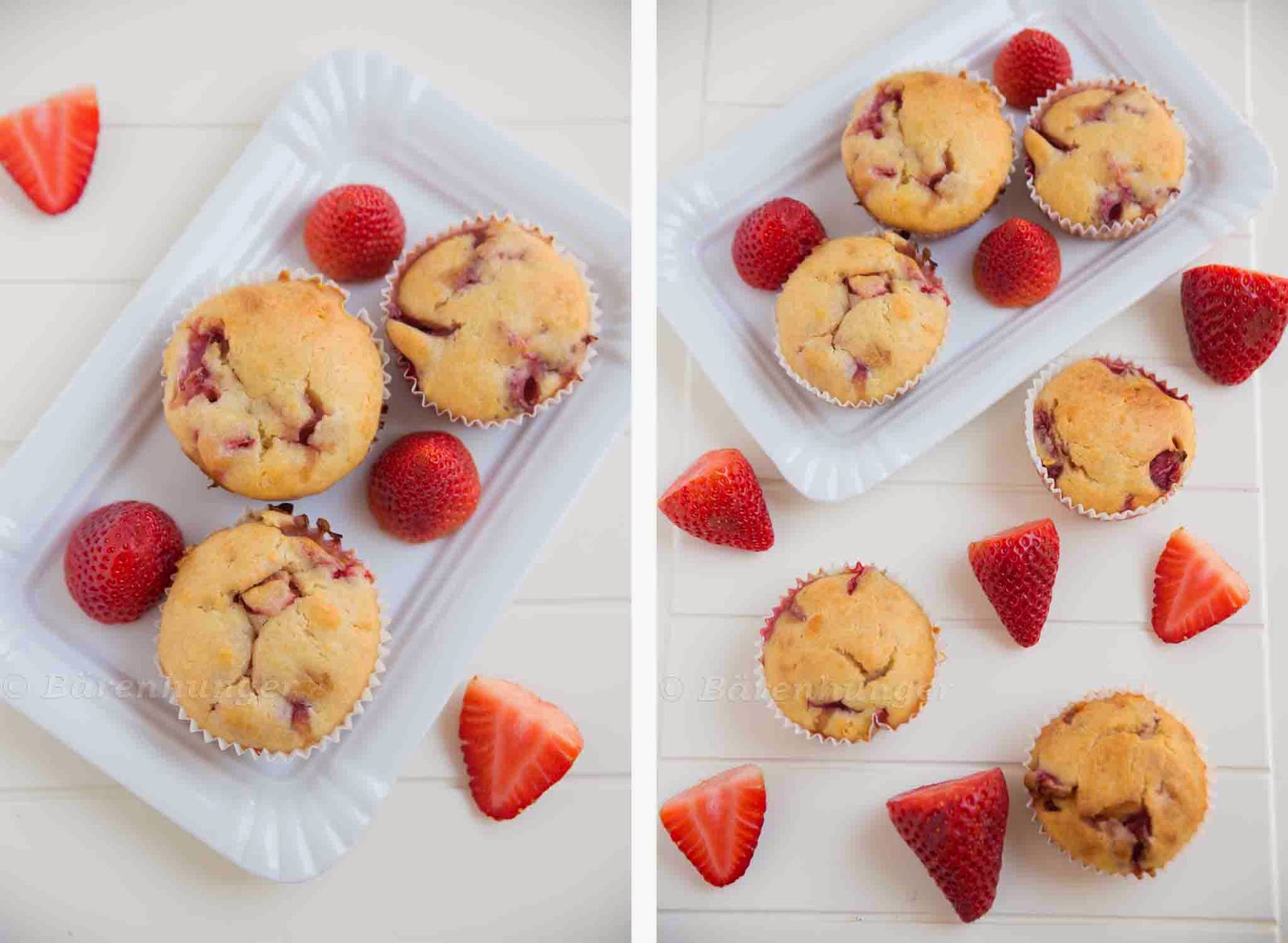 Erdbeer Vanille Muffins | Bärenhunger
