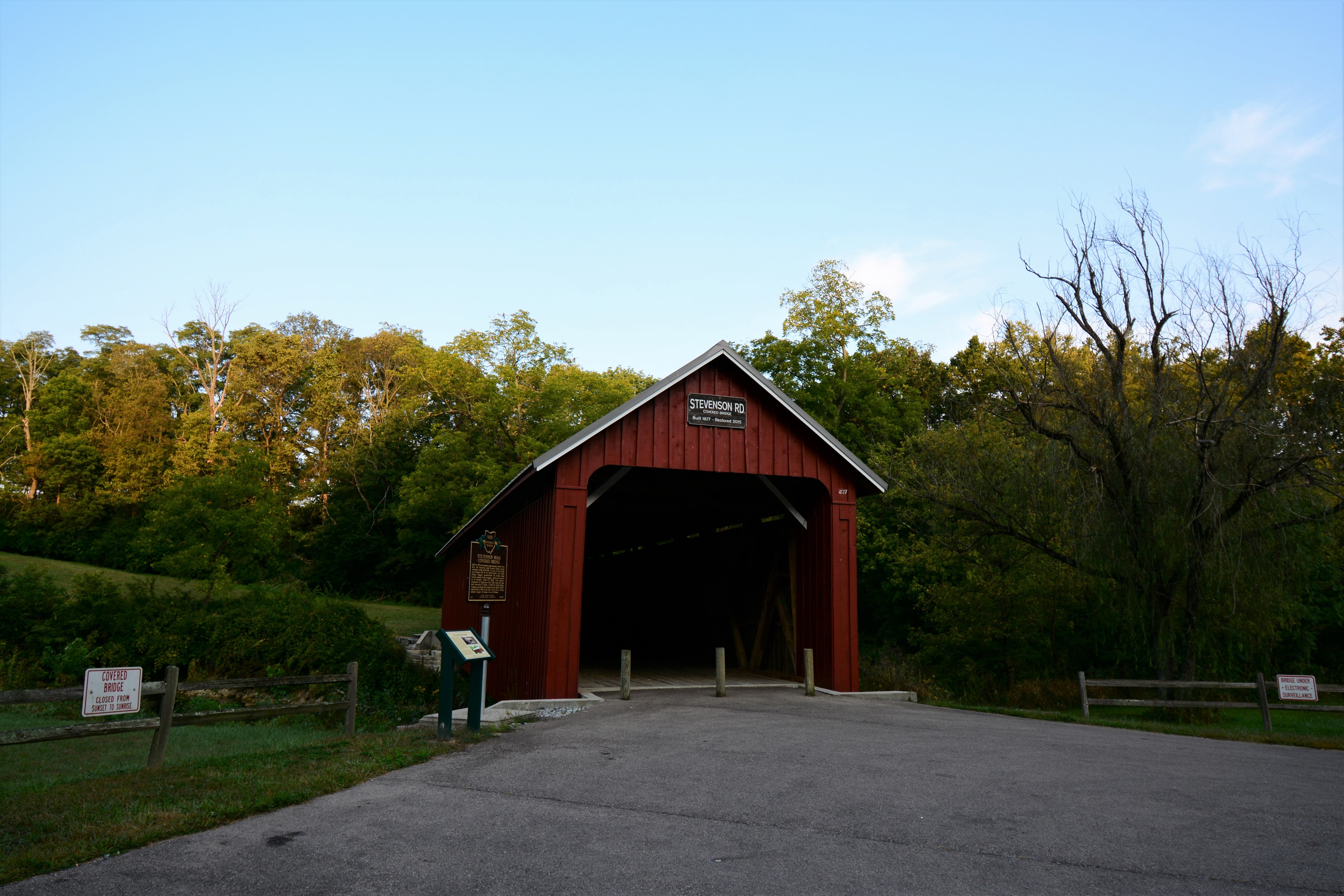 COVERED BRIDGES IN OHIO + STEVENSON ROAD COVERED BRIDGE XENIA, OHIO